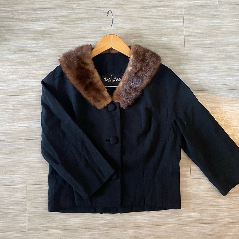 Vintage Nob Hill Of California Fur Rimmed Jacket